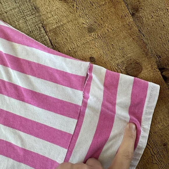 Vintage 1978 Flirts Garfield Striped T-Shirt Cartoon Graphic Pink & White - Picture 5 of 11